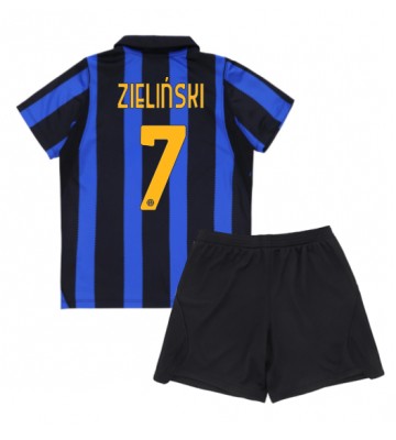 Inter Milan Piotr Zielinski #7 Hjemmebanetrøje Børn 2026-27 Kortærmet (+ Korte bukser)